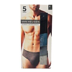 5 Pack Van Heusen Underwear Low Rise Briefs S 28-30 Multicolor Green & Blue NWT